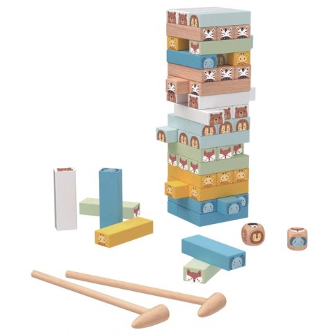 TOOKY TOY Gra Zręcznościowa "Chwiejąca się Wieża" Zwierzęta 82 el. TOOKY TOY Gra Zręcznościowa "Chwiejąca się Wieża" Zwierzęta 82 el.