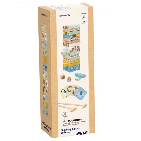 TOOKY TOY Gra Zręcznościowa "Chwiejąca się Wieża" Zwierzęta 82 el. TOOKY TOY Gra Zręcznościowa "Chwiejąca się Wieża" Zwierzęta 82 el.
