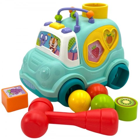 WOOPIE BABY Interaktywny Samochodzik Muzyczny Sorter Montessori Niebieski WOOPIE BABY Interaktywny Samochodzik Muzyczny Sorter Montessori Niebieski