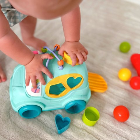 WOOPIE BABY Interaktywny Samochodzik Muzyczny Sorter Montessori Niebieski WOOPIE BABY Interaktywny Samochodzik Muzyczny Sorter Montessori Niebieski