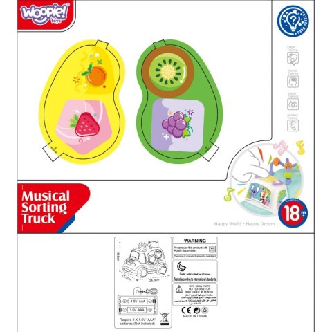 WOOPIE BABY Interaktywny Samochodzik Muzyczny Sorter Montessori Niebieski WOOPIE BABY Interaktywny Samochodzik Muzyczny Sorter Montessori Niebieski