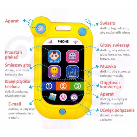 WOOPIE BABY Telefonik Interaktywny Komórka z Dźwiękami WOOPIE BABY Telefonik Interaktywny Komórka z Dźwiękami