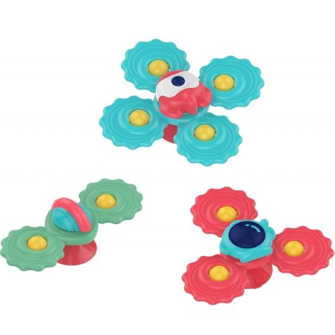 WOOPIE BABY Gryzak Spinner Wirujący z Przyssawką Zestaw 3 szt_20SZT WOOPIE BABY Gryzak Spinner Wirujący z Przyssawką Zestaw 3 szt_20SZT