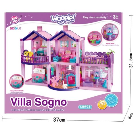 WOOPIE Domek dla Lalek Kucyków PONY FANTASY VILLA 120 el. WOOPIE Domek dla Lalek Kucyków PONY FANTASY VILLA 120 el.