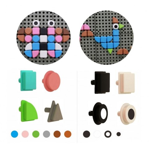 MASTERKIDZ Zestaw Kołeczki w kształcie figur geometrycznych 64szt do tablic STEM MASTERKIDZ Zestaw Kołeczki w kształcie figur geometrycznych 64szt do tablic STEM