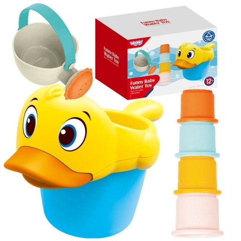 WOOPIE BABY Zabawka do Wody Kąpieli Wiaderko z Kaczką i Konewką + Kubeczki WOOPIE BABY Zabawka do Wody Kąpieli Wiaderko z Kaczką i Konewką + Kubeczki