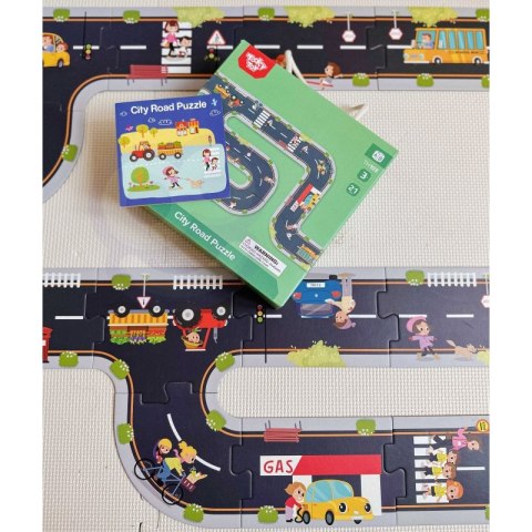 TOOKY TOY Droga Puzzle dla Dzieci Autostrada Makieta 21 el. Certyfikat FSC TOOKY TOY Droga Puzzle dla Dzieci Autostrada Makieta 21 el. Certyfikat FSC