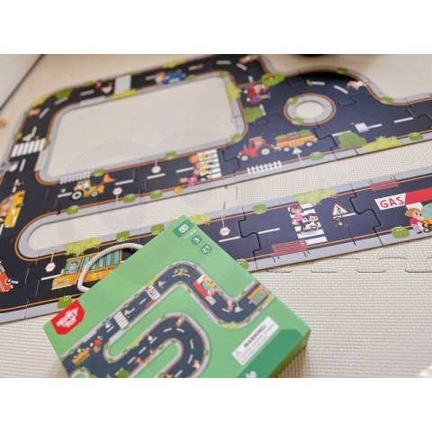 TOOKY TOY Droga Puzzle dla Dzieci Autostrada Makieta 21 el. Certyfikat FSC TOOKY TOY Droga Puzzle dla Dzieci Autostrada Makieta 21 el. Certyfikat FSC