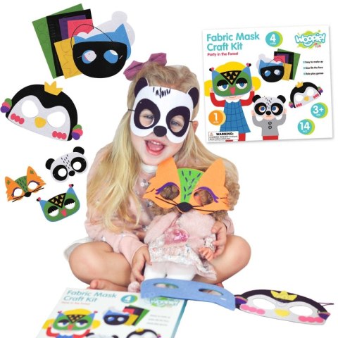 WOOPIE ART&FUN Zestaw Kreatywny Maski Filcowe Zrób to Sam 4 szt. WOOPIE ART&FUN Zestaw Kreatywny Maski Filcowe Zrób to Sam 4 szt.