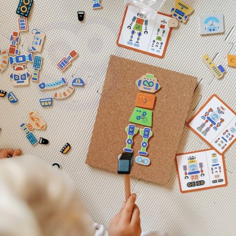 VIGA Drewniana Przybijanka Roboty 45 elementów Montessori VIGA Drewniana Przybijanka Roboty 45 elementów Montessori