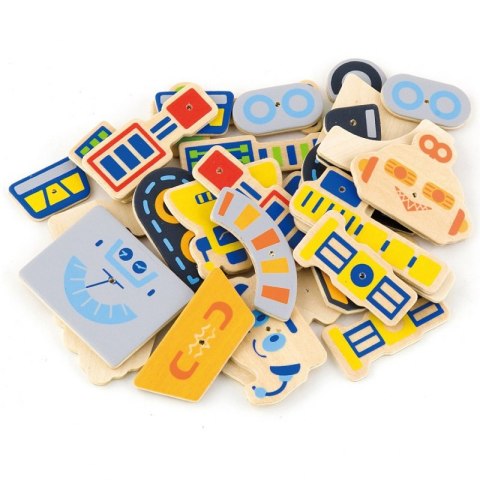 VIGA Drewniana Przybijanka Roboty 45 elementów Montessori VIGA Drewniana Przybijanka Roboty 45 elementów Montessori