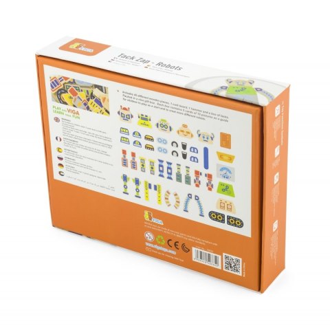 VIGA Drewniana Przybijanka Roboty 45 elementów Montessori VIGA Drewniana Przybijanka Roboty 45 elementów Montessori