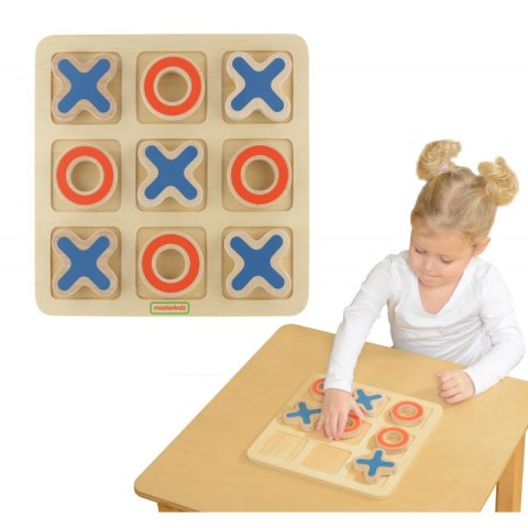 MASTERKIDZ Kółko I Krzyżyk Drewniana Gra Dla Dzieci Logiczna Łamigłówka MASTERKIDZ Kółko I Krzyżyk Drewniana Gra Dla Dzieci Logiczna Łamigłówka