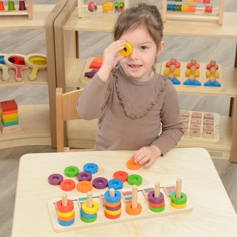 MASTERKIDZ Układanka Nauka Liczenia i Kolorów Sorter Montessori MASTERKIDZ Układanka Nauka Liczenia i Kolorów Sorter Montessori