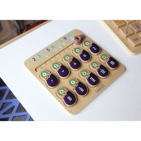 MASTERKIDZ Tablica Edukacyjna Bakłażan Nauka Liczb Montessori MASTERKIDZ Tablica Edukacyjna Bakłażan Nauka Liczb Montessori