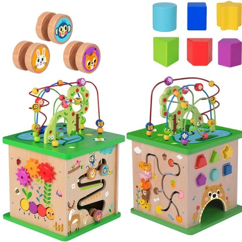 TOOKY TOY Kostka Edukacyjna Sorter Labirynt Przeplatanka Zwierzątka TOOKY TOY Kostka Edukacyjna Sorter Labirynt Przeplatanka Zwierzątka