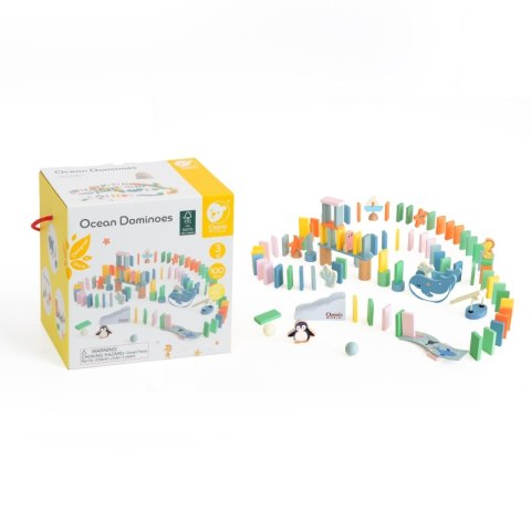 CLASSIC WORLD Drewniane Domino Tor Logiczny Przeszkód Układanka Montessori 100 el. CLASSIC WORLD Drewniane Domino Tor Logiczny Przeszkód Układanka Montessori 100 el.