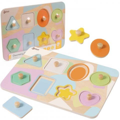 CLASSIC WORLD Układanka Puzzle Klocki Geometryczne 9 el. CLASSIC WORLD Układanka Puzzle Klocki Geometryczne 9 el.