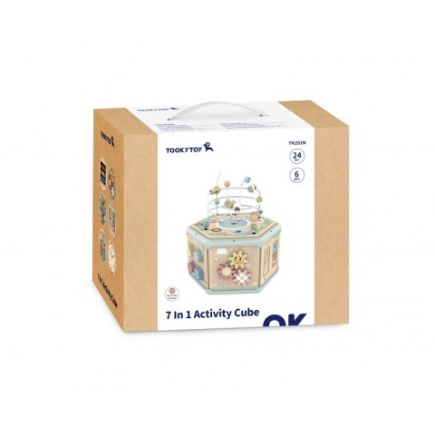TOOKY TOY Interaktywny Drewniany Sześciokąt Montessori Otwierane Pudełko TOOKY TOY Interaktywny Drewniany Sześciokąt Montessori Otwierane Pudełko