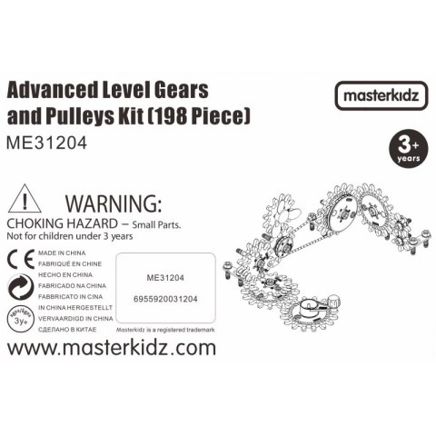 MASTERKIDZ Zestaw Akcesoriów Mix Koła Zębate do Paneli Ściennych STEM 198 el. MASTERKIDZ Zestaw Akcesoriów Mix Koła Zębate do Paneli Ściennych STEM 198 el.
