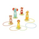 TOOKY TOY Drewniana Gra Zręcznościowa Rzut do Celu Zwierzątka 15 el.