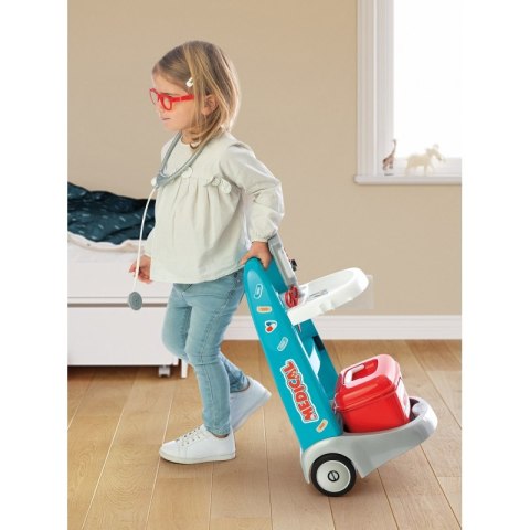 SMOBY Elektroniczny Wózek Medyczny Lekarski 16 akcesoriów SMOBY Elektroniczny Wózek Medyczny Lekarski 16 akcesoriów