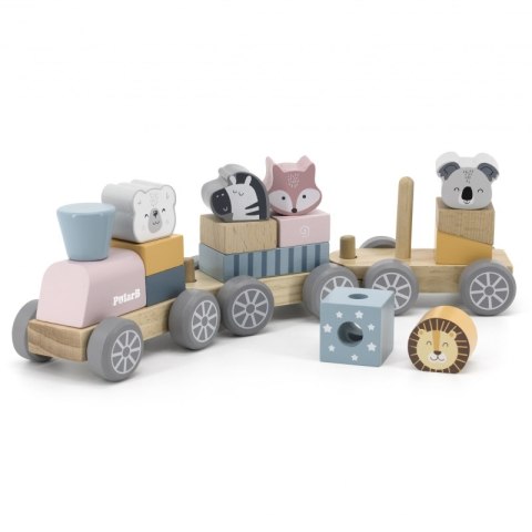 VIGA PolarB Drewniana Kolejka z wagonikami i zwierzątkami do ciągnięcia Montessori VIGA PolarB Drewniana Kolejka z wagonikami i zwierzątkami do ciągnięcia Montessori