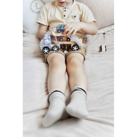VIGA PolarB Drewniana laweta z samochodzikami Montessori VIGA PolarB Drewniana laweta z samochodzikami Montessori