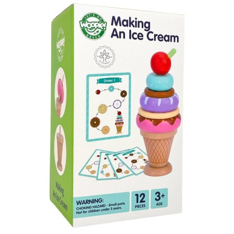 WOOPIE GREEN Drewniane Lody Układanka Montessori Cukiernia 12 el. FSC WOOPIE GREEN Drewniane Lody Układanka Montessori Cukiernia 12 el. FSC
