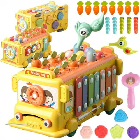 WOOPIE BABY Interaktywny Autobus Montessori Edukacyjny 6w1 Młoteczek Cymbałki +18 m WOOPIE BABY Interaktywny Autobus Montessori Edukacyjny 6w1 Młoteczek Cymbałki +18 m