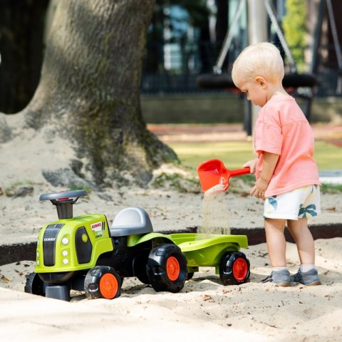 FALK Jeździk Claas 470 Arion Zielony z Przyczepką + Zestaw do piasku FALK Jeździk Claas 470 Arion Zielony z Przyczepką + Zestaw do piasku