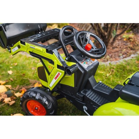 FALK Traktor CLAAS na Pedały z Przyczepą, Łyżką i Spychaczem od 3 Lat FALK Traktor CLAAS na Pedały z Przyczepą, Łyżką i Spychaczem od 3 Lat