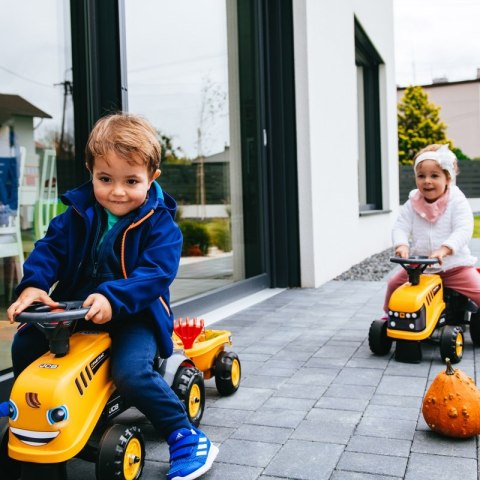 FALK Traktorek JCB Pomarańćzowy z Przyczepką od 1 roku FALK Traktorek JCB Pomarańćzowy z Przyczepką od 1 roku