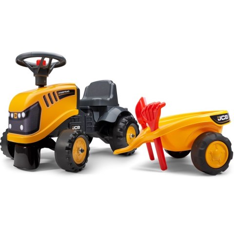 FALK Traktorek JCB Pomarańćzowy z Przyczepką od 1 roku FALK Traktorek JCB Pomarańćzowy z Przyczepką od 1 roku