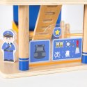 VIGA Drewniany Komisariat Policji Radiowóz 3 poziomy 14 el