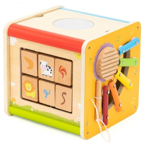 Viga Drewniana Kostka Edukacyjna 5w1 Viga Drewniana Kostka Edukacyjna 5w1